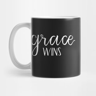 Grace wins handlettered Christian Art Mug